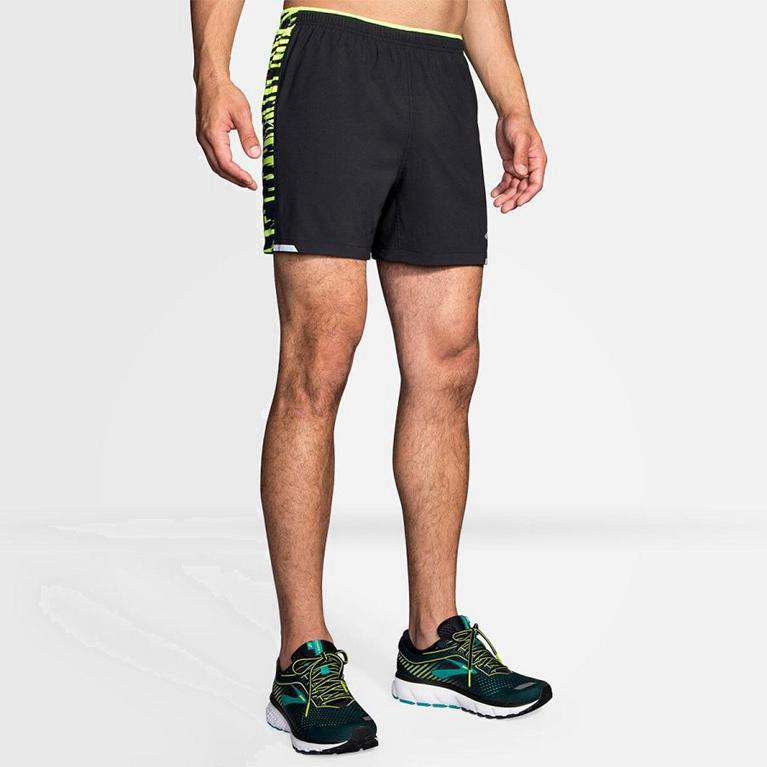 Brooks Nightlife 5 Israel - Men's Running Shorts - Grey (23071-MVEL)